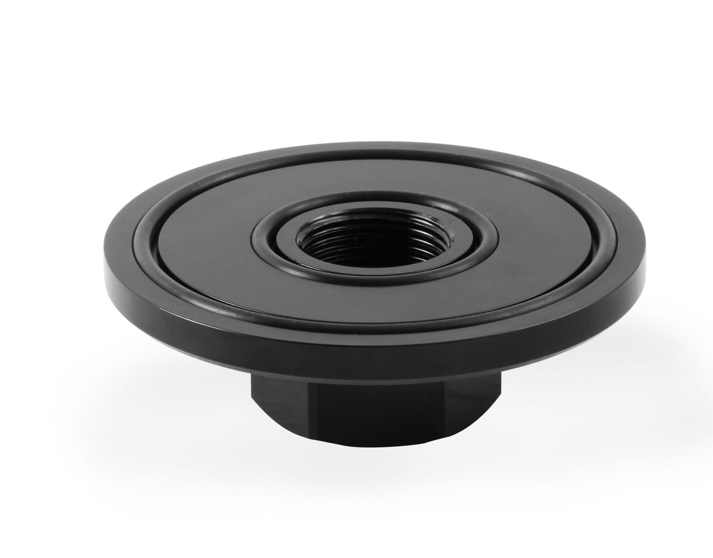 Earl's Performance Aluminum Oil Filter Block-Off: Fits Most Chrysler / Dodge / Jeep / Ram Models (2008-2020) - Black Anodized