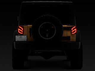 Raxiom Axial Series Trident LED Tail Lights: Fits Most Jeep Wrangler Models (2007-2018) - Black Housing/Smoked Lens