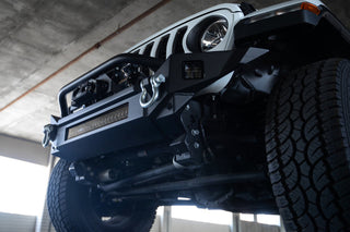 DV8 Offroad Mid-Width Winch Front Bumper: Fits Most Jeep Wrangler / Gladiator Models (2018-2026)