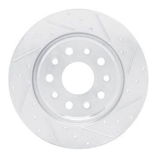 R1 Concepts Drilled & Slotted Brake Rotor (REAR RIGHT): Jeep Grand Cherokee 2022-2026 3.6L V6 / 5.7L Hemi