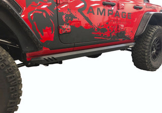 Rampage Rock Rail Nerf Bar (BLACK): Fits Most Jeep Gladiator Models (2018-2026)