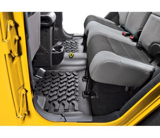 Bestop Rear Floor Mats Black (REAR): Jeep Wrangler JK 2007-2018 3.8L / 3.6L