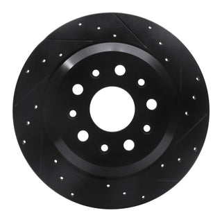 DFC 18-25 Jeep Wrangler Rear Right Drilled & Slotted Black Brake Rotor