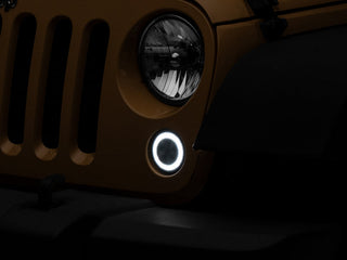 Raxiom Axial Series Smoked LED Turn Signals w/ Halo: Fits Most Jeep Wrangler Models (2007-2018)