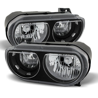 xTune Dodge Challenger 08-13 Halogen Only (Does Not Fit Hid Model) Headlights Black HD-JH-DCHAL08-BK