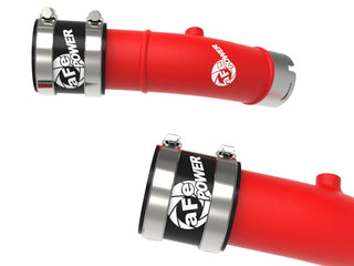 aFe BladeRunner 2-1/4in & 3in Aluminum Hot and Cold Charge Pipe Kit - Red: Jeep Grand Wagoneer / Ram 1500 3.0L Hurricane & 6.4L 392 2023 - 2026 (RHO Models)