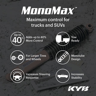 KYB MonoMax HD Shock (REAR): Ford Bronco II 1989-90 / Ranger 1989-09 / Jeep Grand Cherokee 1993-98 4.0L / 5.2L