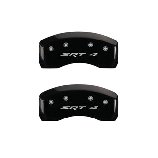MGP 4 Caliper Covers Engraved Front & Rear SRT4 Black finish silver ch