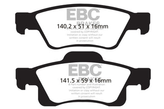 EBC Bluestuff Street and Track Day Brake Pads: Dodge Durango (2011-2023) / Jeep Grand Cherokee (2011-2019)