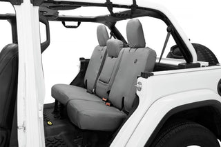 Bestop Rear Seat Covers Fold Down Arm Rest: Jeep Wrangler JL 2018-2023 2.0L Turbo / 3.6L V6 / 3.0L EcoDiesel / 6.4L 392 - Charcoal