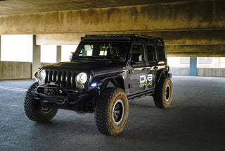 DV8 Offroad A-Pillar Dual Light Pod Mounts: Jeep Wrangler JL 2018-2026 / Gladiator JT 2020-2026 w/ LBJL-10