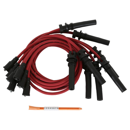 MSD Ignition Red Super Conductor Spark Plug Wire Kit: Dodge Ram 1500 / 2500 / 3500 2003-2006