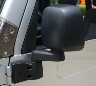 Bestop Door Mirror Set Black Abs Composite (F&R): Jeep Wrangler YJ/TJ 1991-2006 2.5L/4.0L