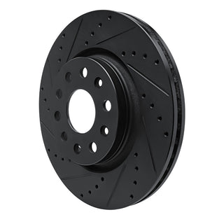 DFC 18-25 Jeep Wrangler Front Left Drilled & Slotted Black Brake Rotor