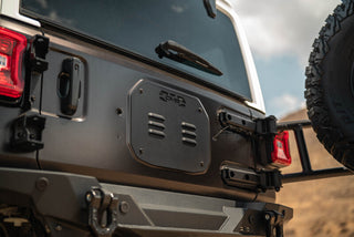 DV8 Offroad Body Mounted Tire Carrier: Jeep Wrangler JL 2018-2025 3.6L / 6.4L 392