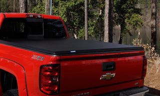 LUND Hard Fold Tonneau Cover (BED): Fits Ram 1500/2500/3500 2002-2019 5.7L/6.7L Diesel - Black