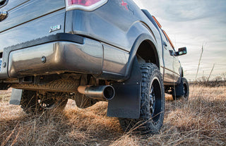 Husky Liners 12in Stainless Steel Top Kick Back Front Mud Flaps: Dodge Ram 1500 (2009-2010) / Ram 1500 (2011-2019) / Ram 1500 Classic (2019) / Ram 2500 (2009-2019) / Ram 3500 (2009-2019)