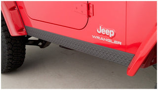 Bushwacker Trail Armor Side Rocker Panels: Fits Most Jeep Wrangler Models (1997-2006) - Black