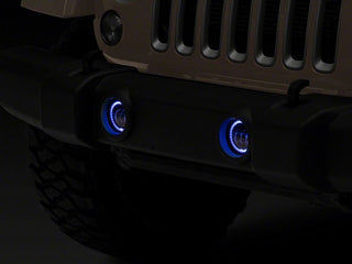 Raxiom Axial Series 4-In LED Fog Lights w/ RGB Halo: Fits Most Jeep Wrangler Models (2007-2018)