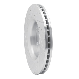 R1 Concepts Drilled & Slotted Brake Rotor (FRONT RIGHT): Fits Dodge Durango / Jeep Grand Cherokee 2011-2026 w/ Silver