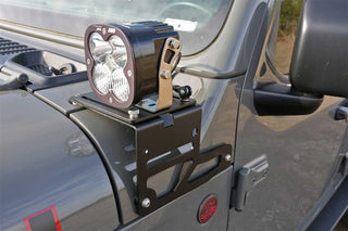 Fabtech Adjustable Light Bracket Kit: Jeep Gladiator (20-24) / Wrangler (18-24)
