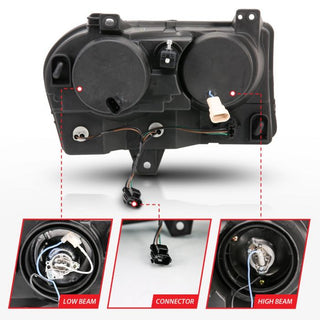 ANZO Projector Headlights w/ Halo (Chrome): Chrysler 300 2005 - 2010