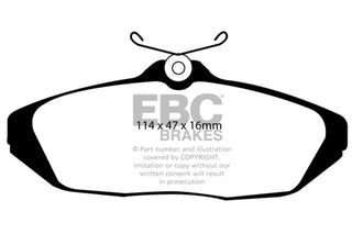 EBC Redstuff Brake Pads (REAR): Dodge Viper 2001-2002 8.0L V10
