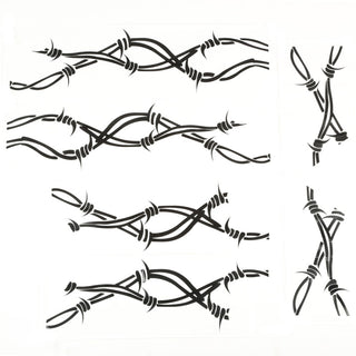 Rugged Ridge Side Decals Pair Barbed Wire: Jeep Wrangler 2007-2018 3.8L/3.6L V6 / 2.0L Turbo