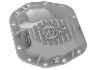 AFE Street Series Front Differential Cover (Raw w/Machined Fins): Jeep Wrangler JL 2018 - 2025 (w/ Dana M186)
