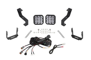 Diode Dynamics SS5 Bumper LED Pod Light Kit Pro White Driving: Ram 1500 2019-2024 6.2L/5.7L