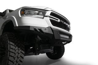 Addictive Desert Designs Black Label Front Bumper: Ram 1500 (2019-2024) - Hammer Black Powder Coat