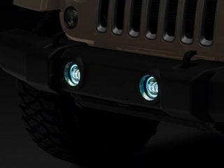 Raxiom Axial Series 4-In LED Fog Lights w/ RGB Halo: Fits Most Jeep Wrangler Models (2007-2018)