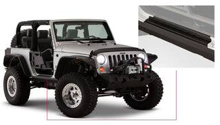 Bushwacker Trail Armor Rocker Panel and Sill Plate Cover: Jeep Wrangler (2007-2018) - Black