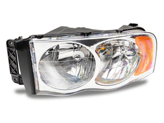 Raxiom Axial Series OEM Style Chrome Headlights (PAIR): Fits Most Dodge Ram Models (2002-2010)