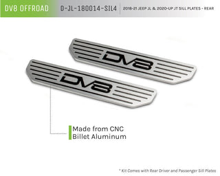 DV8 Offroad Rear Sill Plates (REAR): Jeep Wrangler (18-21)
