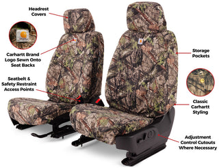Covercraft 19-24 Dodge Ram 1500 Carhartt Camo SeatSaver Custom Second Row Seat Covers - Mossy Oak