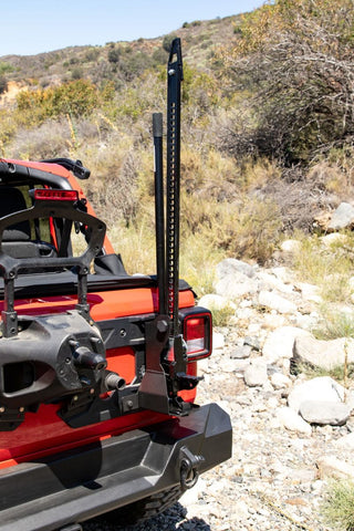 Rampage Offroad Jack Mount: Jeep Wrangler JL 2007-2019 w/ Locking Pin - Black