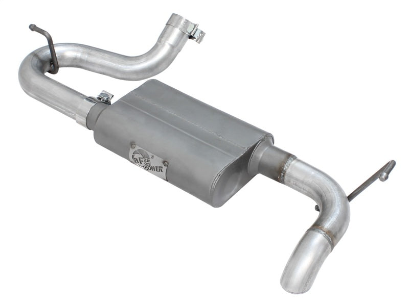 AFE Scorpion 2-1/2" Aluminized Steel Axle-Back Exhaust System: Jeep Wrangler JK 2007 - 2018 (3.6L & 3.8L V6)