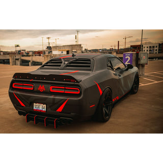 Glassskinz Torch Rear Window Louvers / Vents: Dodge Challenger 2008 - 2023 (All Models)