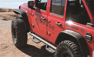 Rampage Rock Rail Nerf Bar (BLACK): Fits Most Jeep Gladiator Models (2018-2026)