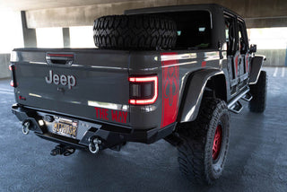 DV8 Offroad FS-15 Series Rear Bumper: Fits Most Jeep Wrangler / Gladiator Models (2018-2026) - Black Powder Coat