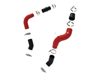 aFe BladeRunner AL Hot & Cold Charge Pipe Kit 3in & 3.5in Red: Ram 2500/3500 2025-2026 6.7L Diesel