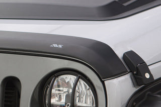 AVS Aeroskin Low Profile Acrylic Hood Shield (Smoke): Jeep Wrangler (18-25) / Jeep Gladiator (20-25)