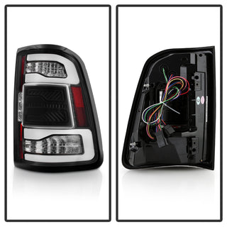 Spyder Dodge RAM 1500 19-21 Factory LED Model LED Tail Lights - Red Clear ALT-YD-DR19LED-SEQ-BK