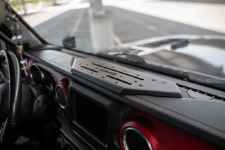 DV8 Offroad Device Dash Mount V2: Jeep Wrangler JL 2018-25 / Gladiator JT 2020-23 w/ 1/4" Bolt - Black