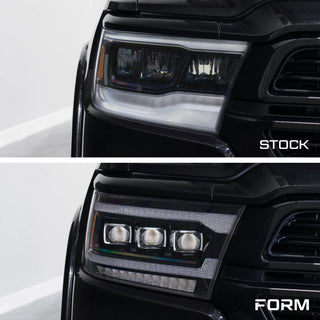 FORM Lighting Sequential LED Projector Headlights (PAIR): Ram 1500 2019-2024 6.2L/5.7L