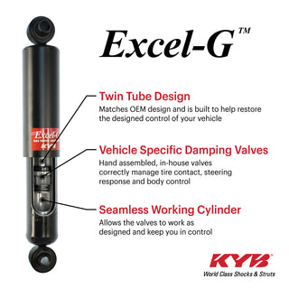KYB Excel-G Shocks Rear (REAR): Jeep Wrangler 2007-2018 3.6L/3.8L