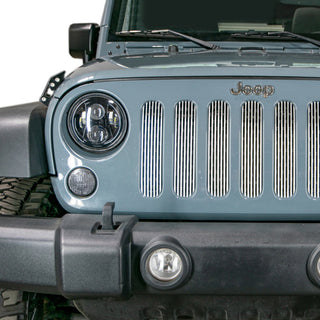 DV8 Offroad Polished Grille Inserts: Jeep Wrangler (2007-2017) / Wrangler JK 2018