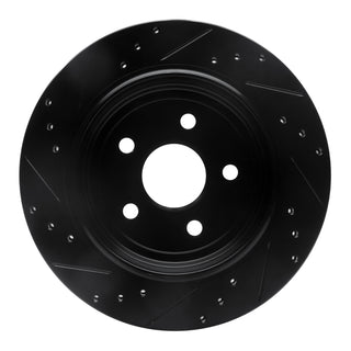 DFC 11-25 Dodge Durango Rear Right Drilled & Slotted Black Brake Rotor