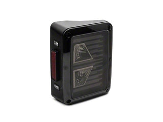 Raxiom Axial Series Vision LED Tail Lights - Black Housing with Smoked Lens: Fits Most Jeep Wrangler Models (2007-2018)